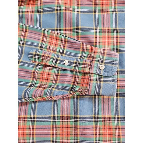 Ralph Lauren Shirt Mens 2XB Red Green Plaid LS Pony Button Down Classic Cotton - Picture 4 of 14